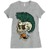 skull punk style Ladies Fitted T-Shirt
