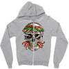 burger skull Zipper Hoodie