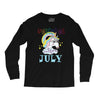 unicorns are born in july cute unicorn Long Sleeve Shirts
