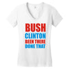 bush clinton large Women's V-Neck T-Shirt