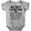I Love You Aunt Baby Bodysuit