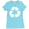 recycle symbol Ladies Fitted T-Shirt
