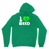 i love weed fun Unisex Hoodie