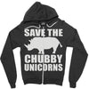 save the chubby unicorns Zipper Hoodie