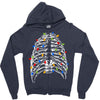 skeleton christmas tree Zipper Hoodie
