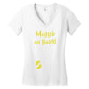 Muggle On Board Yellow Women's V-Neck T-Shirt