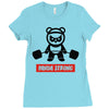panda strong Ladies Fitted T-Shirt