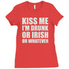 kiss me Ladies Fitted T-Shirt