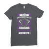 Never Underestimate The Strength Of A Gynecologic Cancer Warrior Ladies Fitted T-Shirt