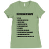 rules for dating my daughter shirt t shirt perfect father's gift Ladies Fitted T-Shirt