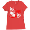 run hippie run Ladies Fitted T-Shirt