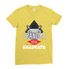 [granma name]proud grandma graduate 2018. Ladies Fitted T-Shirt