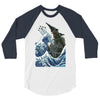 kaiju wave 3/4 Sleeve Shirt