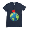 Snoopy Fishing Ladies Fitted T-Shirt