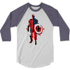 captain america flag abstract 3/4 Sleeve Shirt
