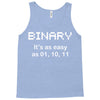 binary geek t shirt 2xl code funny pixels nerdy cpu linux programmer n Tank Top