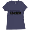 softball rocks Ladies Fitted T-Shirt