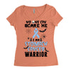 no one can scare me i am atomach cancer warrior Women's Triblend Scoop T-shirt
