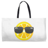 Lemon with Glasses Weekender Totes