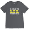 born to sail forced to work V-Neck Tee