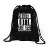 straight outta planet vegeta Drawstring Bags