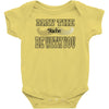 funny black mustache may the stache be with you Baby Onesie