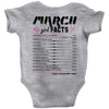 March Girl Facts Pisces Baby Onesie