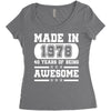 made in 1978 40 years of being awesome Women's Triblend Scoop T-shirt