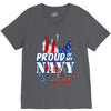 navy dad V-Neck Tee