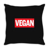 marvel logo parody vegan Throw Pillow