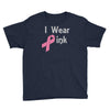 junior's breast cancer awareness i wear pink Youth Tee
