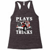 plays with trucks family matching Racerback Tank