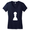 Chess King and Pawn Women's V-Neck T-Shirt