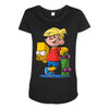 bart simpson Maternity Scoop Neck T-shirt