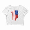 sa distress flag cool american Crop Top