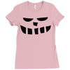 smiling teeth pumpkin face Ladies Fitted T-Shirt