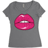 lips shiny Women's Triblend Scoop T-shirt