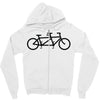 bike tandem Zipper Hoodie