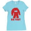 big foot Ladies Fitted T-Shirt