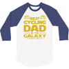 best cycling dad galaxy cycling 3/4 Sleeve Shirt