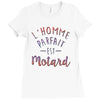 l homme parfait est motard Ladies Fitted T-Shirt