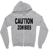 caution zombies Zipper Hoodie