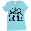 big tough gorilla musculine Ladies Fitted T-Shirt