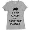 save the planet Ladies Fitted T-Shirt