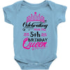 Celebrating With the 5th Birthday Queen Baby Onesie