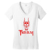 screaming skull Women's V-Neck T-Shirt