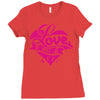 love (3) Ladies Fitted T-Shirt