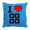 i love code Throw Pillow