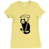 grim kitty Ladies Fitted T-Shirt
