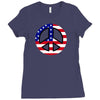 flag us flag peace independence day Ladies Fitted T-Shirt